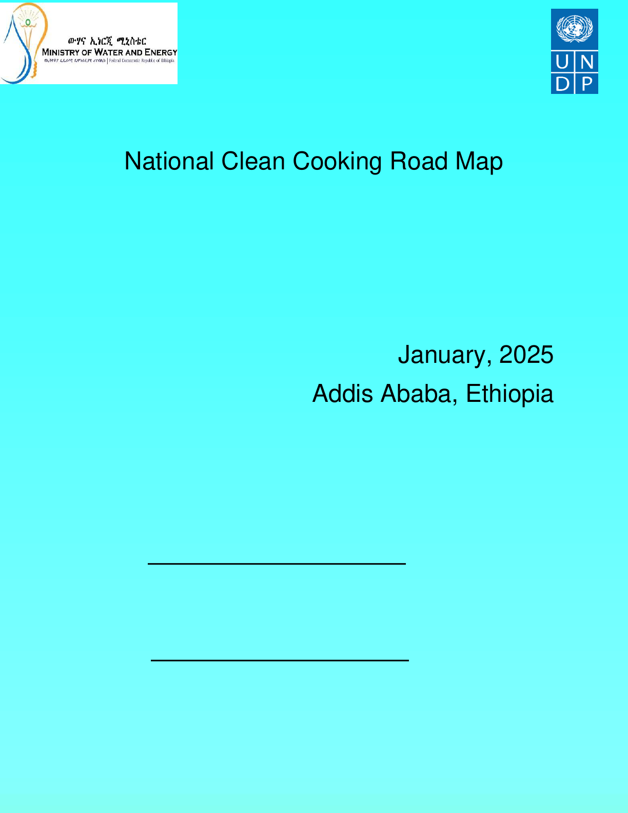 National Clean Cooking Road Map